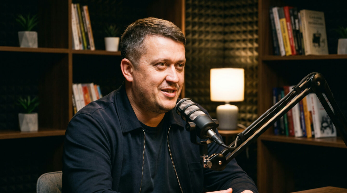 Евгений Зайферт: 6 мыслей о сериале «Аутсорс» 1 Евгений Зайферт кинокритик говорит в микрофон в студии подкаста